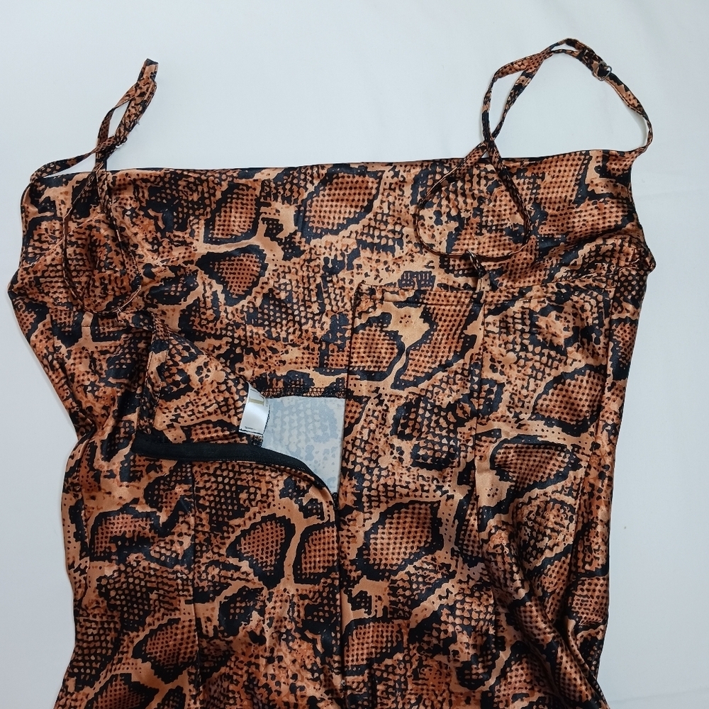 Ls Collection Caramel Brown Python Snake Print Mi… - image 6